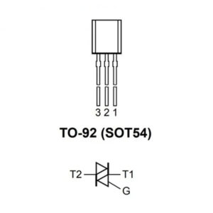 Triac 1A 25mA 600V T092 ST Z0126MA